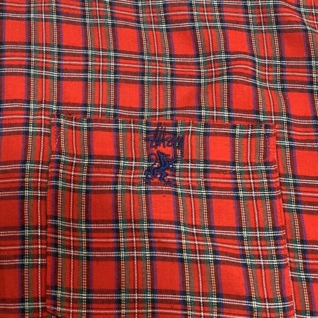 【USED】90'S STUSSY TARTAN CHECK SHIRT