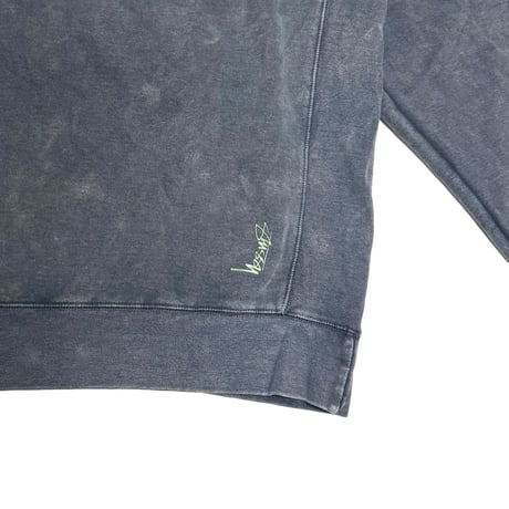 【USED】90's-00's STUSSY Pigment Dyed Sweatshirt Fade Grey