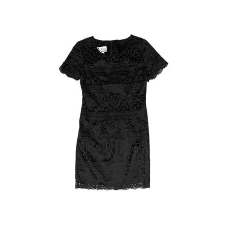 【USED】70'S Sheri Martin BLACK LACE DRESS