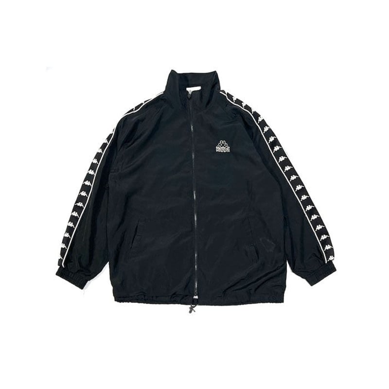 USED】90'S KAPPA POLY TRACK JACKET BLACK | KONBINI