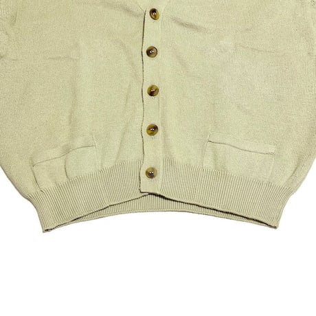 【USED】80'S-90'S PRINGLE OF SCOTLAND COTTON KNIT CARDIGAN