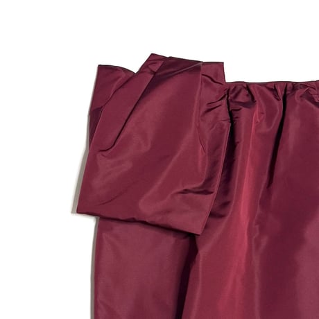 【USED】00's PRADA 2009 TAFFETA BUBBLE SKIRT BURGUNDY