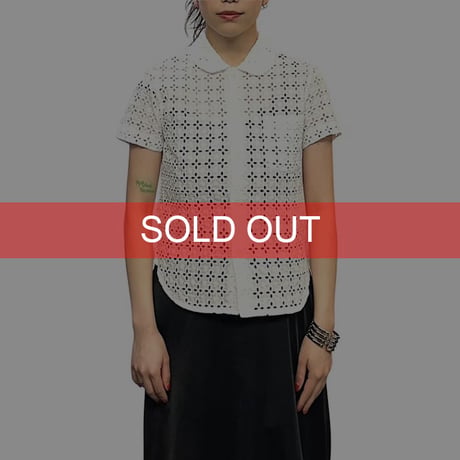【USED】90's-00's tricot COMME DES GARÇONS CUTWORK EMBROIDERY S/S BLOUSE