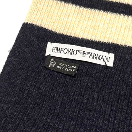 【USED】90's EMPORIO ARMANI WOOL KNIT SCARF