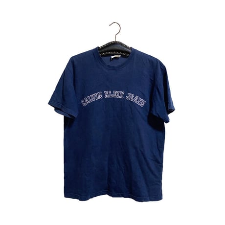 【USED】90'S-00'S CALVIN KLEIN JEANS  EMBROIDERY LOGO T-SHIRT