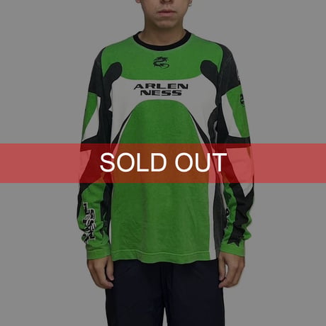 【USED】00's ARLEN NESS BIKE WEAR RACING JERSEY L/S T-SHIRT