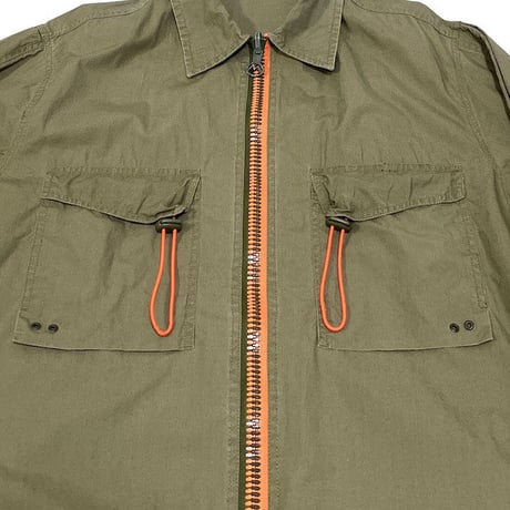【USED】90'S MAHARISHI GIMMICK SHIRT BLOUSON KHAKI×ORANGE