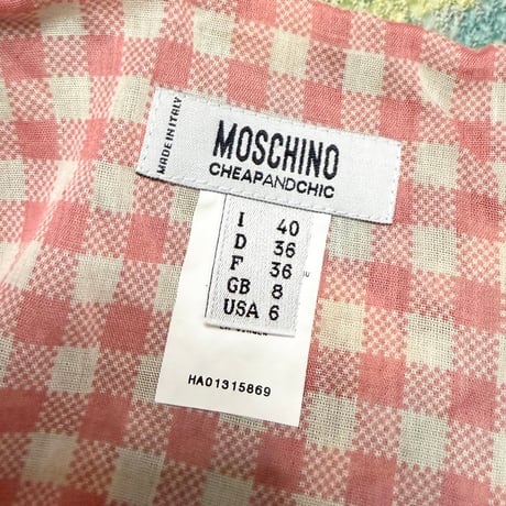 【USED】00's MOSCHINO CHEAP AND CHIC Floral Jacquard Wool Skirt