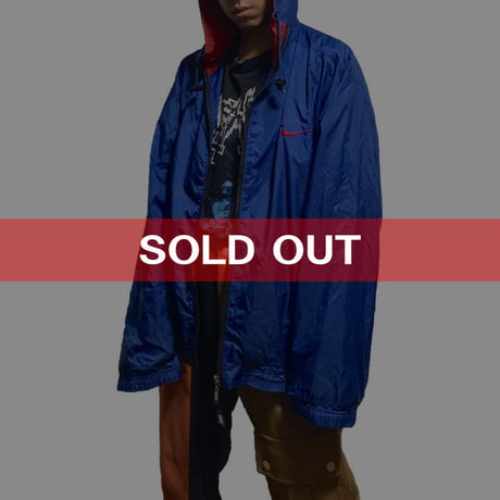 【USED】90'S NIKE HOODED NYLON JACKET