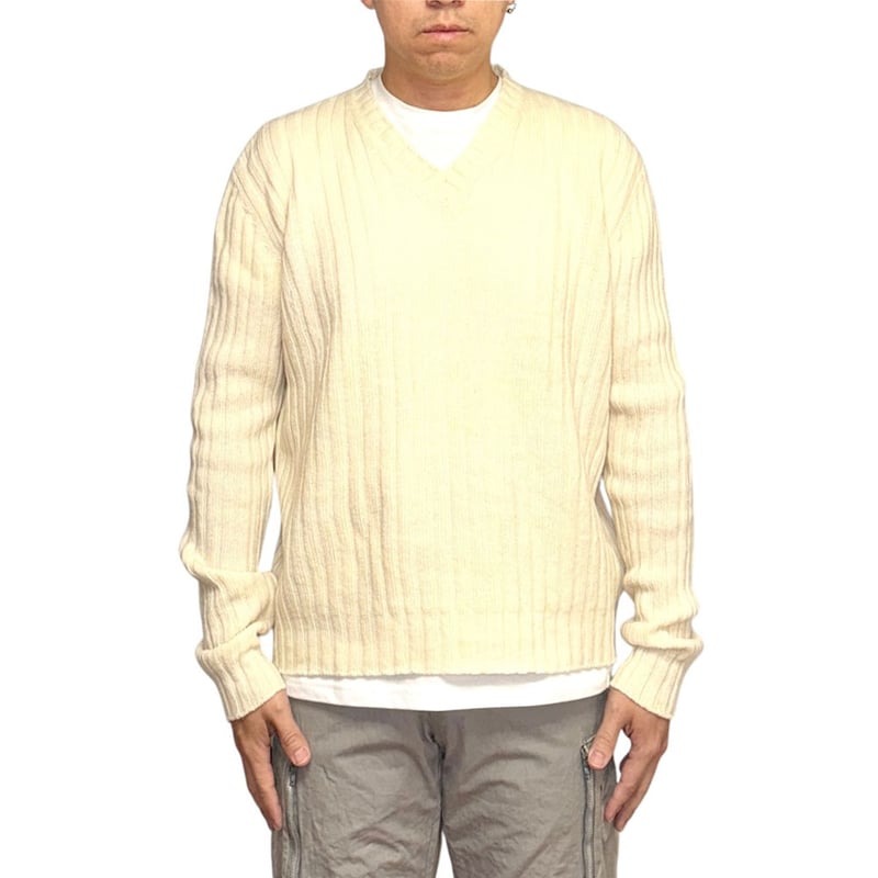 USED】HELMUT LANG 1997AW V-NECK COMMANDO KNIT S