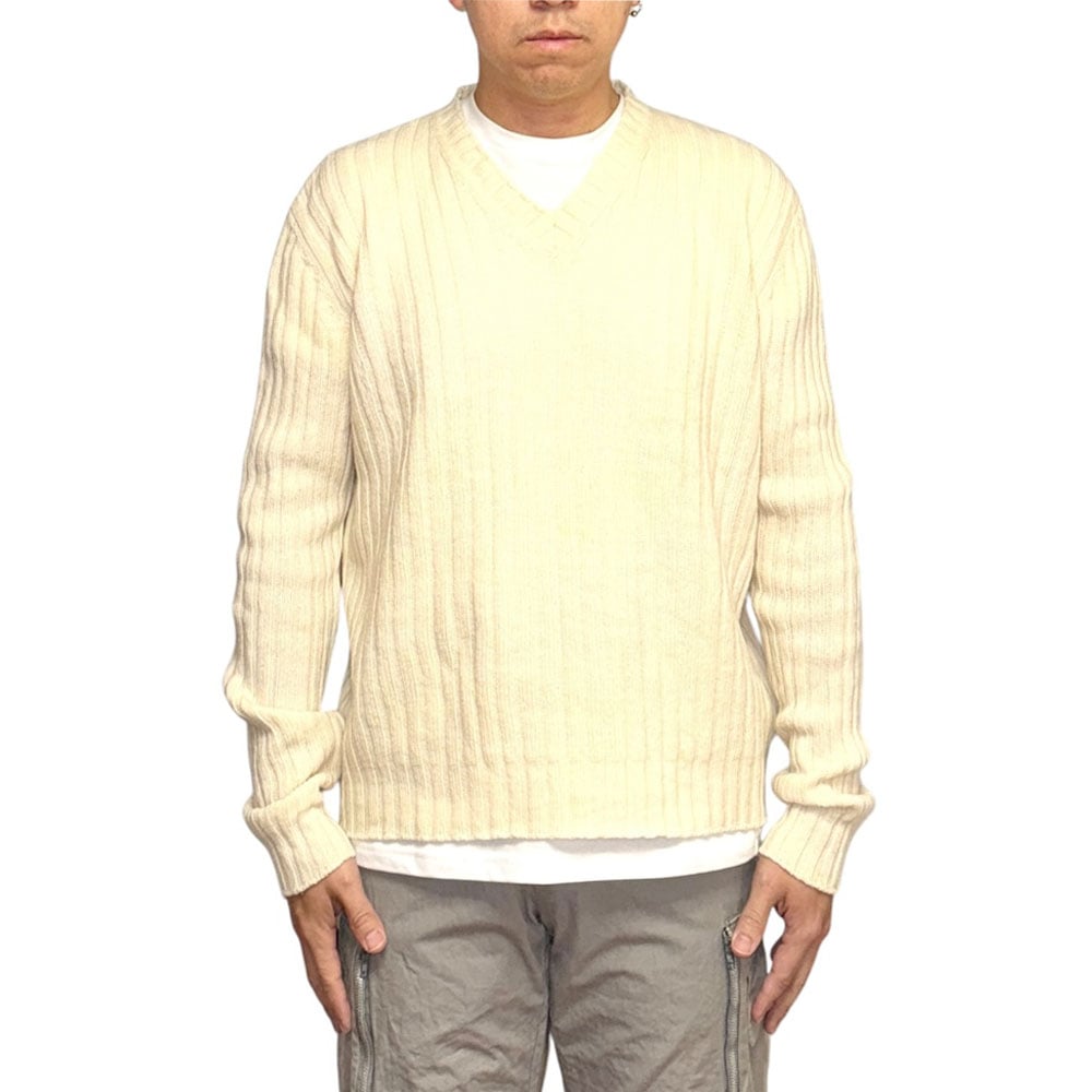 USED】HELMUT LANG 1997AW V-NECK COMMANDO KNIT S