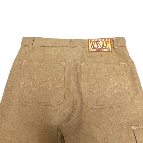 【USED】90's W.&L.T. MIX WOOL SINGLE CARGO POCKET PANTS