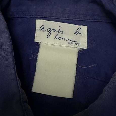 【USED】90's agnès b. homme ROYAL NAVY SHIRT
