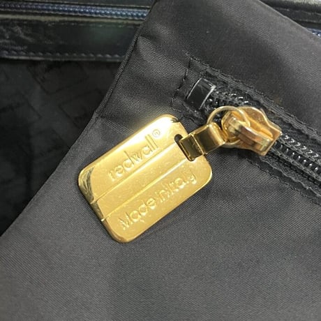 【USED】90'S MOSCHINO × REDWALL NYLON LEATHER MULTIPOCKET SATCHEL BAG