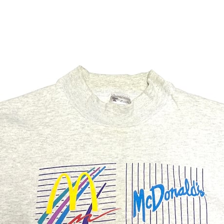 【USED】80s-90s McDonald's SWEATSHIRT GRAY