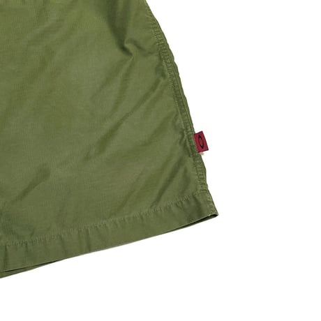 【USED】00's OAKLEY RED TAG COTTON HERRINGBONE SHIRT OLIVE