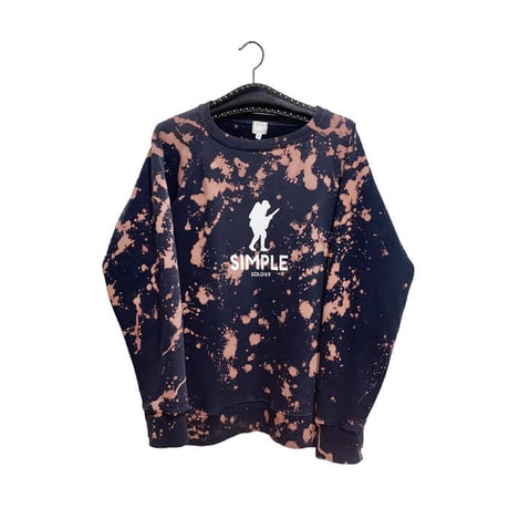 【USED】90'S A BATHING APE SIMPLE SOLDIER BLEACHED SWEATSHIRT