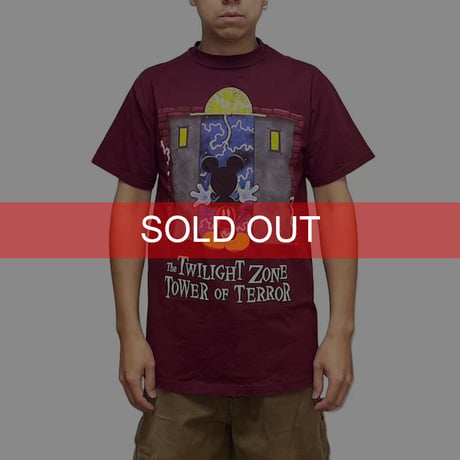 【USED】90's DISNEY The TWILIGHT ZONE TOWER OF TERROR T-SHIRT