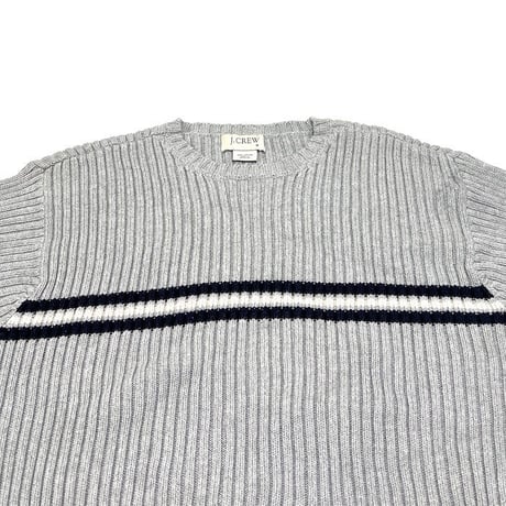 【USED】00'S J.CREW LINE COTTON RIB KNIT SWEATER