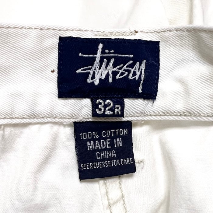 USED】90's-00'S STUSSY CARGO PANTS WHITE | KONBINI USED】90's-00'S STUSSY CARGO PANTS WHITE | KONBINI