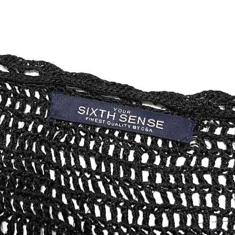 【USED】00s SIXTH SENSE CROCHET KNIT S/S CARDIGAN