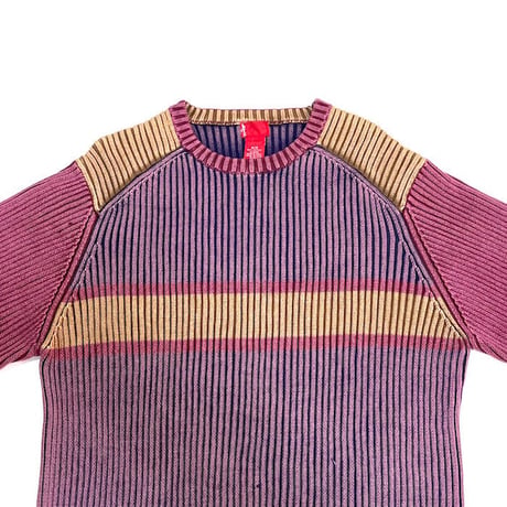 【USED】90'S-00'S LEVI'S OVER DYE RIB KNIT SWEATER