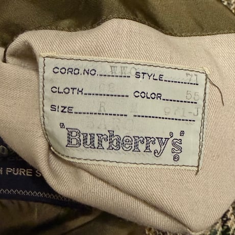 【USED】80's Burberrys’ Wool Check Balmacaan Coat