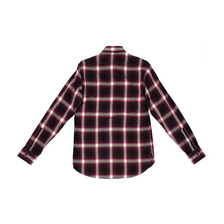 【USED】SAINT LAURENT PARIS 2014AW OMBRE CHECK SHIRT