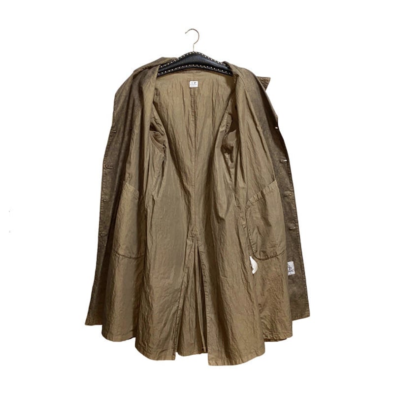 USED】00'S C.P.COMPANY COTTON HEMP TRENCH COAT