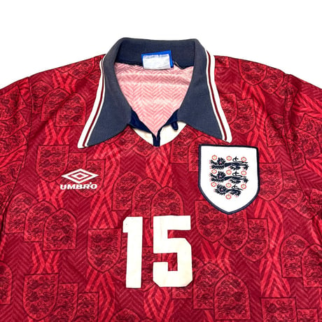 【USED】90's UMBRO ENGLAND NATIONAL TEAM 93-95 AWAY SOCCER JERSEY