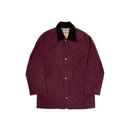 【USED】00'S BURBERRY LONDON WAXED COTTON QUILTED JACKET