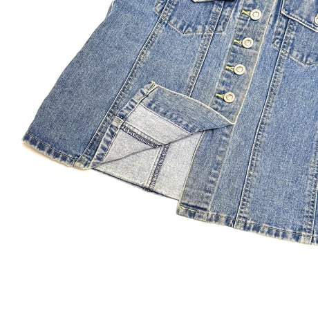 【USED】90's Levi’s SilverTab Button Front Denim Mini Skirt