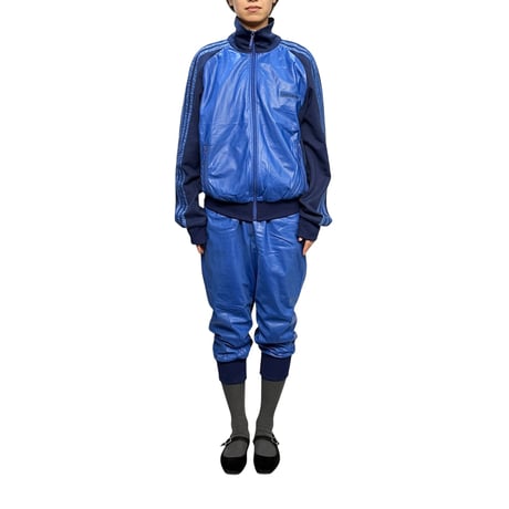 【USED】80's adidas Finland Training Set – Nylon × Knit 2-Piece Suit (Jacket & Overalls)