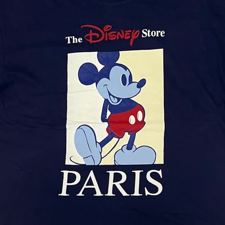 【USED】90's-00's  The DISNEY Store PARIS MICKEY T-SHIRT