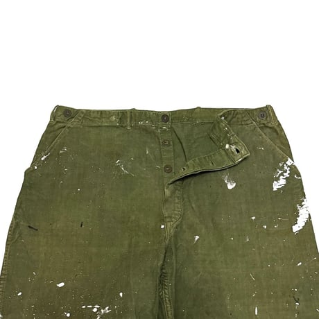 【USED】60's-70's SWEDISH ARMY PAINTED UTILITY PANTS