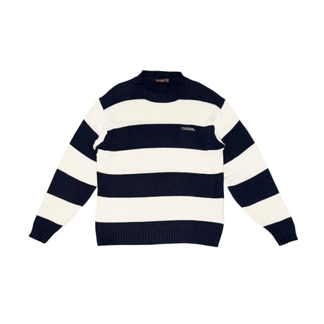 【USED】00's VANS BORDER COTTON KNIT SWEATER