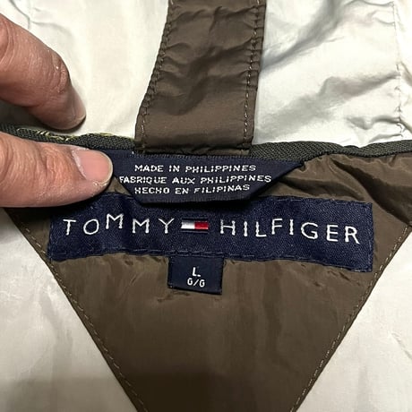 【USED】00's TOMMY HILFIGER PADDED NYLON ANORAK JACKET