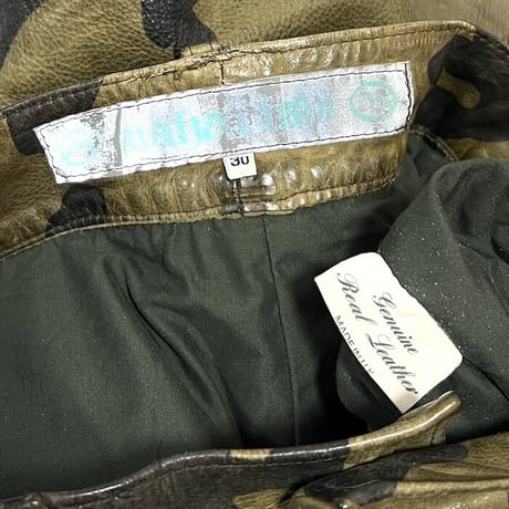 【USED】90'S MAHARISHI CAMO LEATHER PANTS