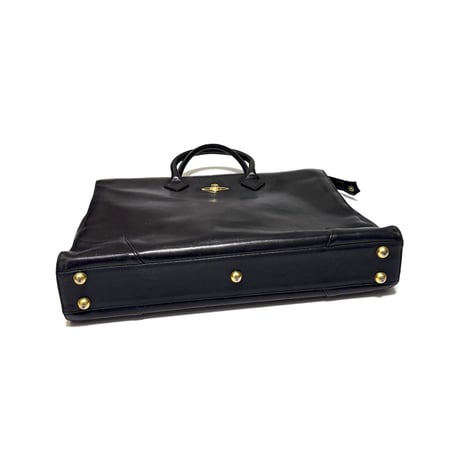 【USED】00's Vivienne Westwood Orb Leather Hand Bag Black
