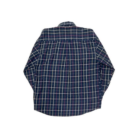 【USED】90'S BURBERRYS NAVY CHECK B.D SHIRT MADE IN ENGLAND