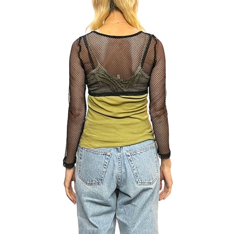 【USED】90'S-00'S SHORT LENGTH MESH TOP