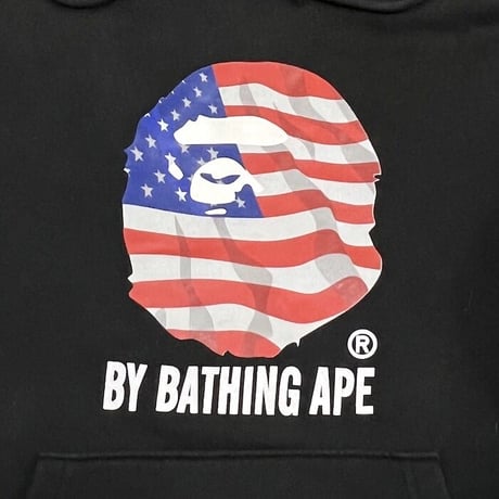 【USED】00'S A BATHING APE STARS AND STRIPES APE HEAD PARKA