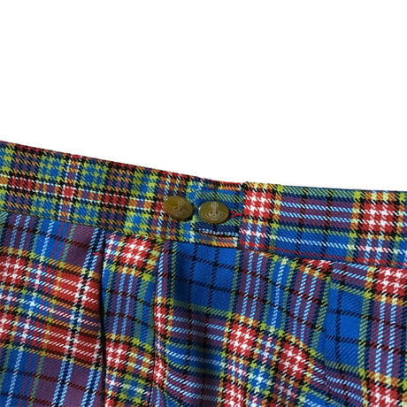 【USED】90'S VIVIENNE WESTWOOD MAN MALTI COLOR CHECK TROUSERS
