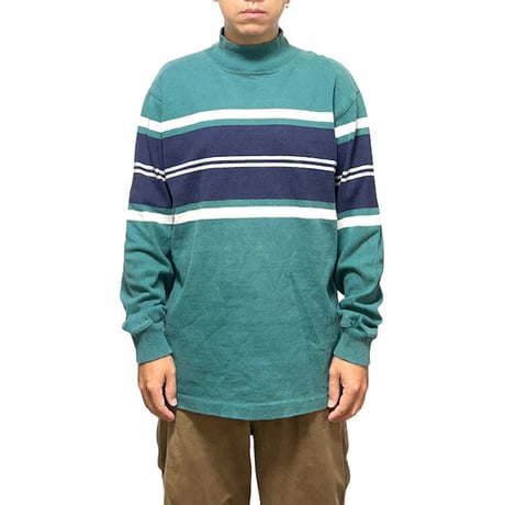 【USED】90'S L.L.BEAN L/S MOCK NECK TOP