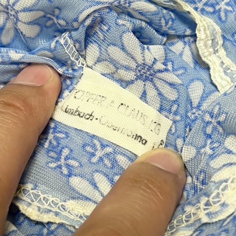 【USED】70's MARGUERITE PATTERN SLIP MINI DRESS