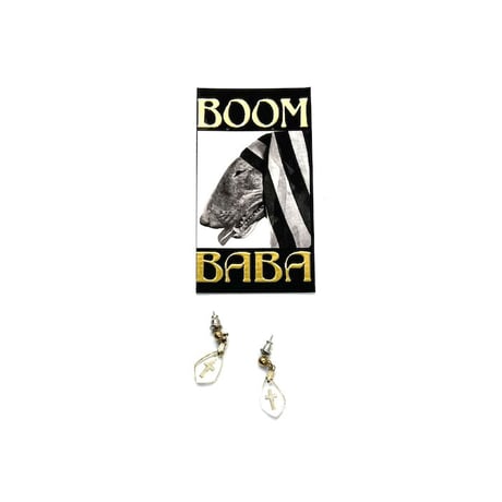 【BOOMBABA BOUTIQUE】Vintage resin cross earrings