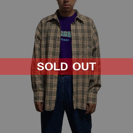 【USED】00'S BURBERRY LONDON NOVA CHECK SHIRT