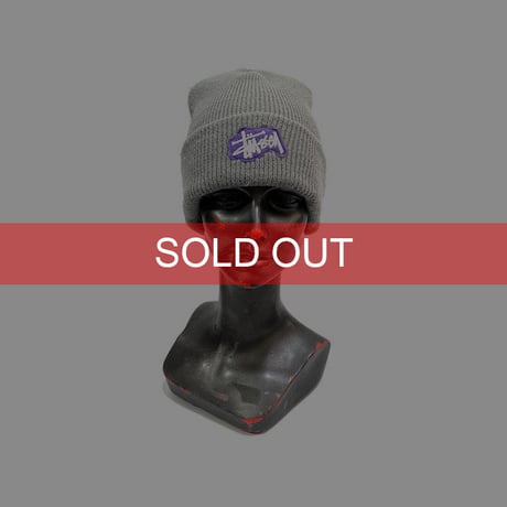 【USED】90'S-00'S STUSSY LOGO KNIT CAP