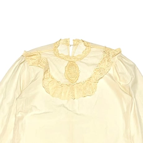 【USED】70's-80's VICTORIAN OVAL LACE BLOUSE