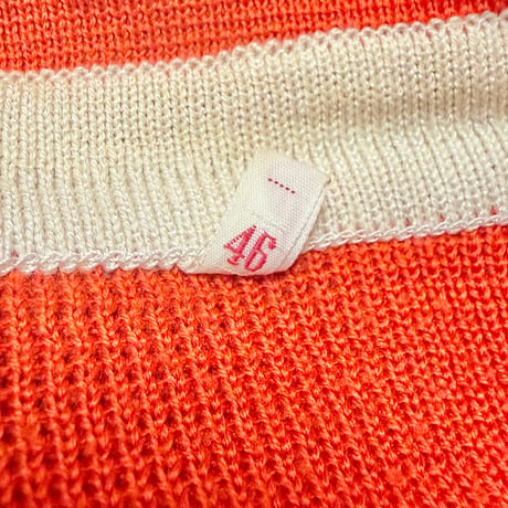 【USED】70's Euro Vintage Knit Track Jacket Orange